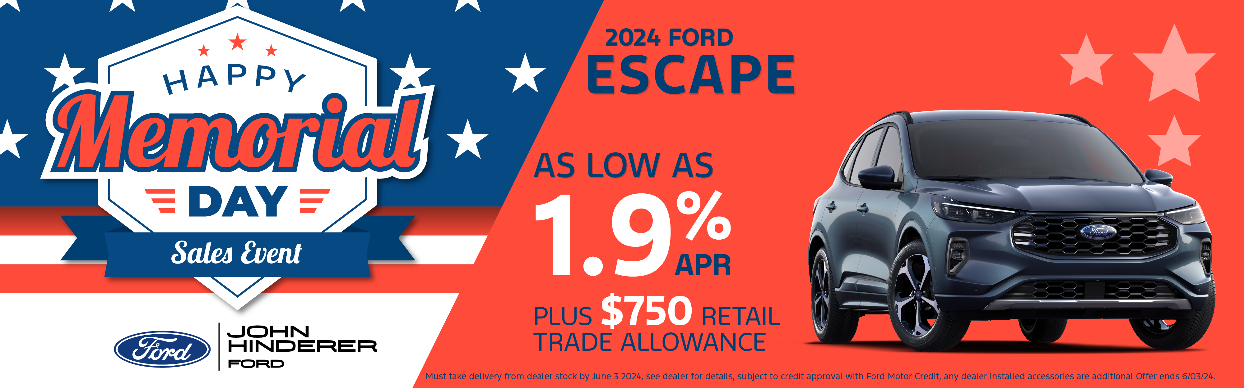 As low as 1.9% APR on 2024 Escape
